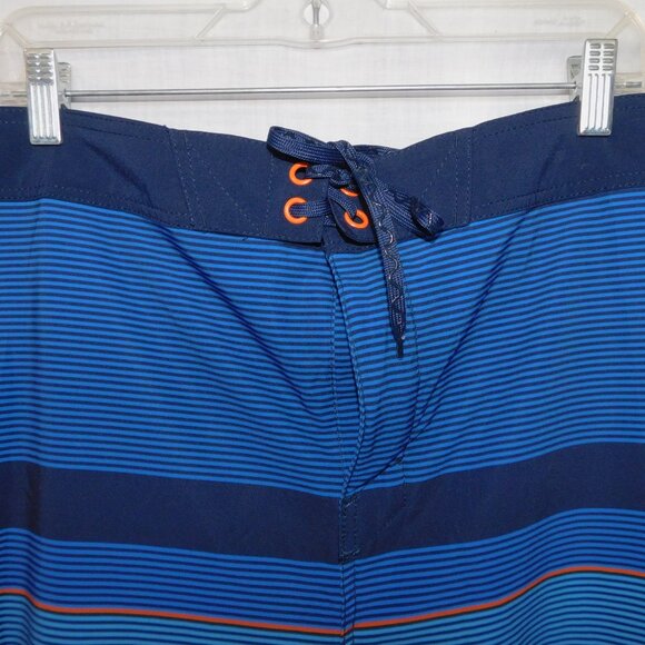 GOTCHA Mens 40 Blue Orange Striped Unlined Board Shorts Swim Trunks UNUSED - Picture 2 of 9